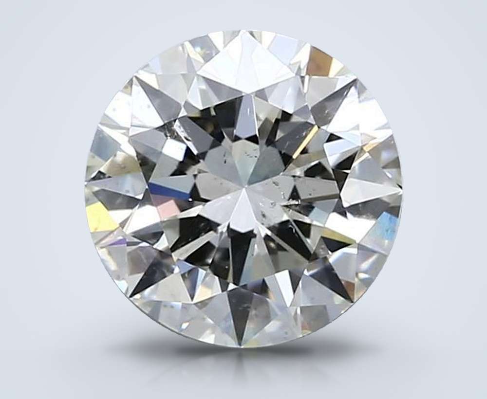 2.51ct J SI2 Rare Carat Ideal Cut Round Diamond