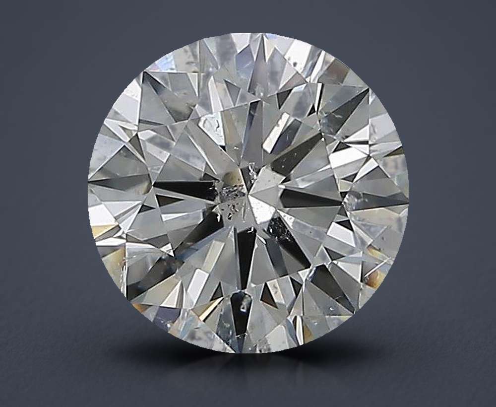 2.51ct I SI2 Rare Carat Ideal Cut Round Diamond