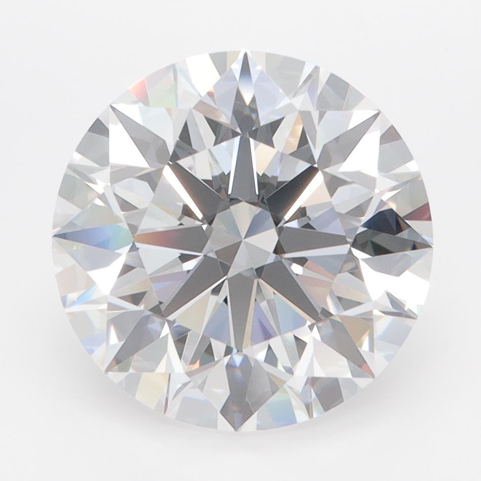 3.77ct D FL Rare Carat Ideal Cut Round Lab Grown Diamond