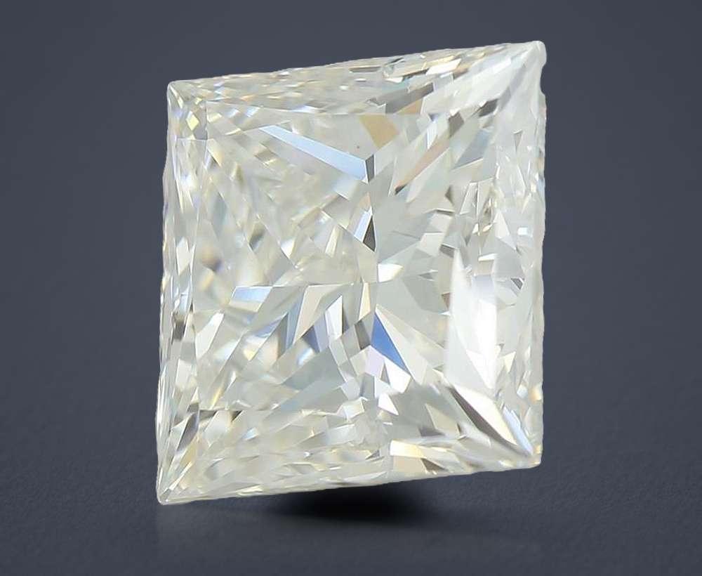 5.07ct F VVS2 Rare Carat Ideal Cut Princess Lab Grown Diamond