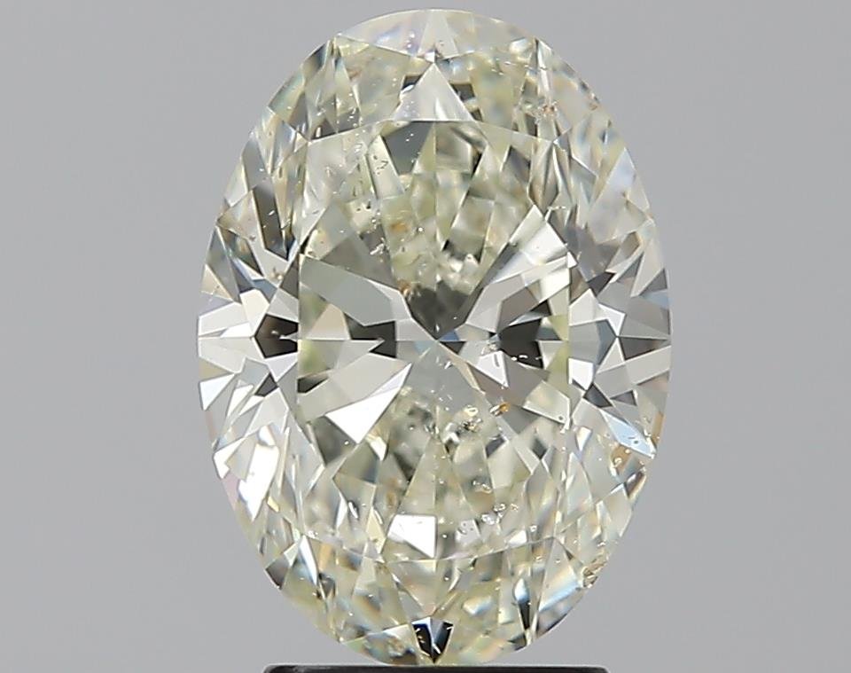 3.01ct K SI2 Rare Carat Ideal Cut Oval Diamond