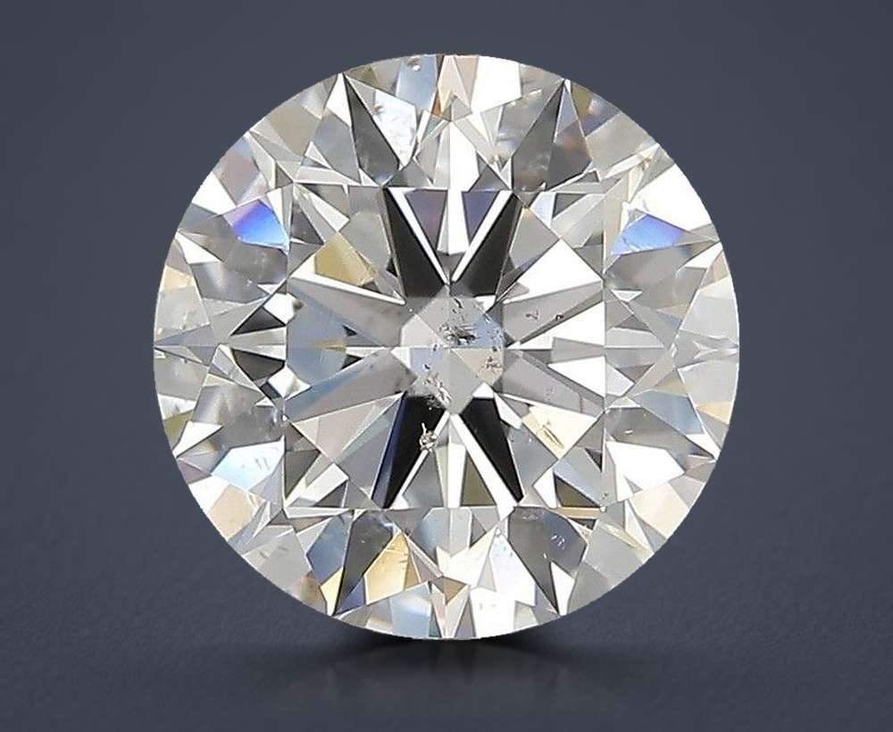 2.52ct I SI2 Rare Carat Ideal Cut Round Diamond