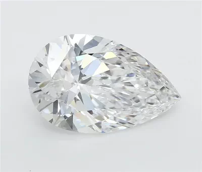 6.07ct E VVS2 Rare Carat Ideal Cut Pear Lab Grown Diamond