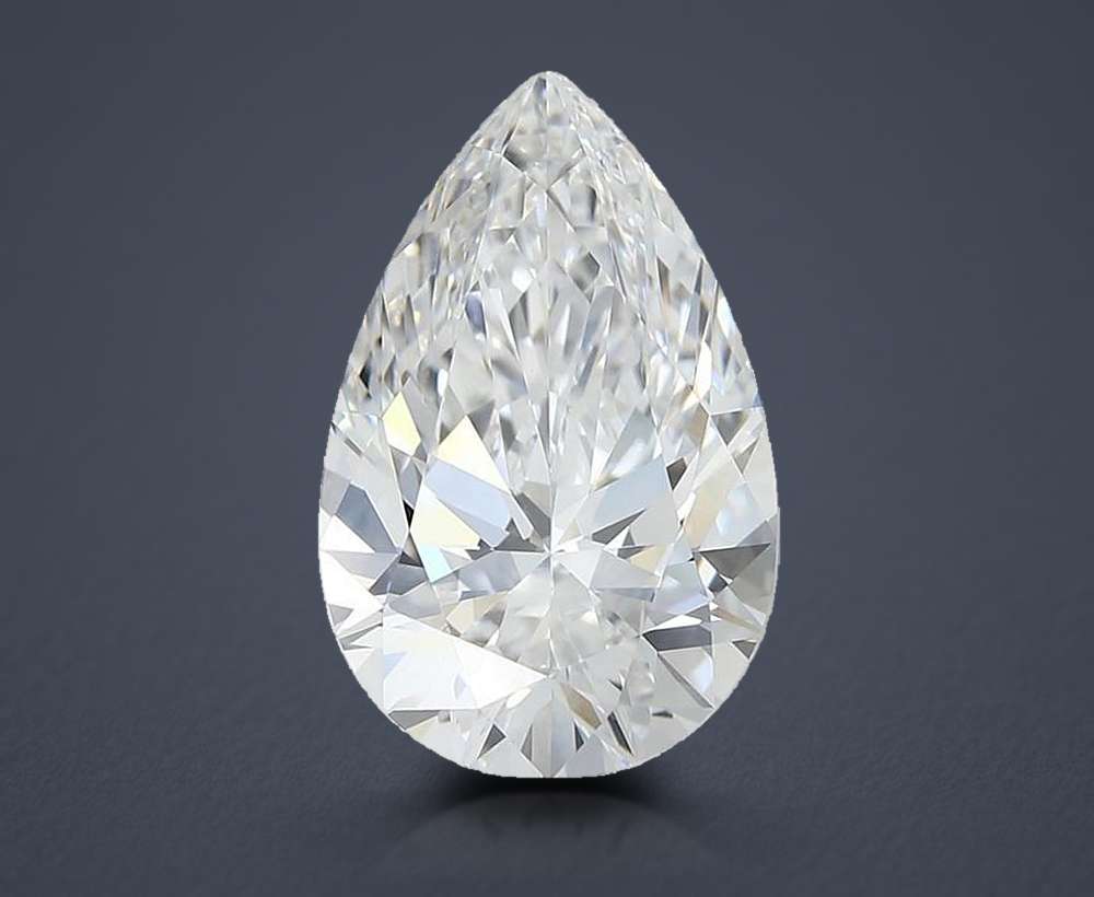 6.07ct E VVS2 Rare Carat Ideal Cut Pear Lab Grown Diamond