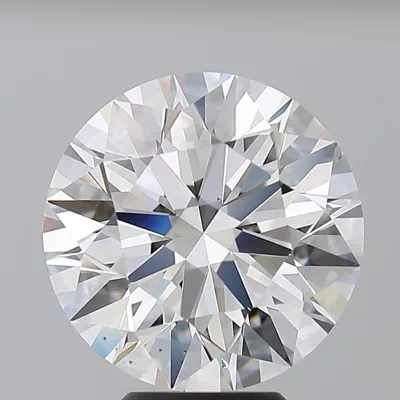 5.41ct F VS2 Rare Carat Ideal Cut Round Diamond