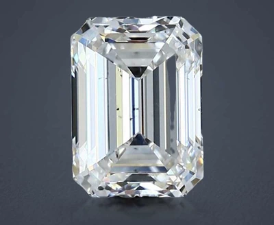 2.50ct G SI1 Rare Carat Ideal Cut Emerald Diamond