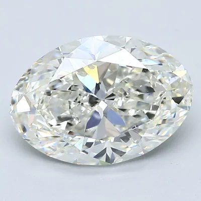 3.41ct J SI1 Rare Carat Ideal Cut Oval Diamond