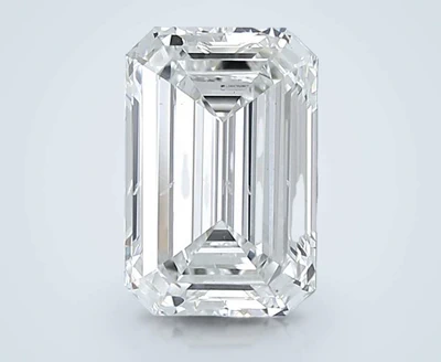 4.01ct F SI1 Rare Carat Ideal Cut Emerald Lab Grown Diamond