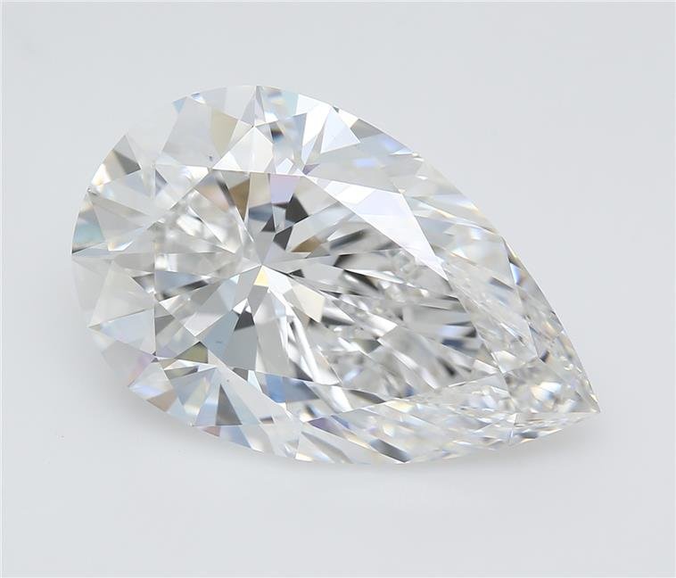 5.66ct F VVS2 Rare Carat Ideal Cut Pear Lab Grown Diamond