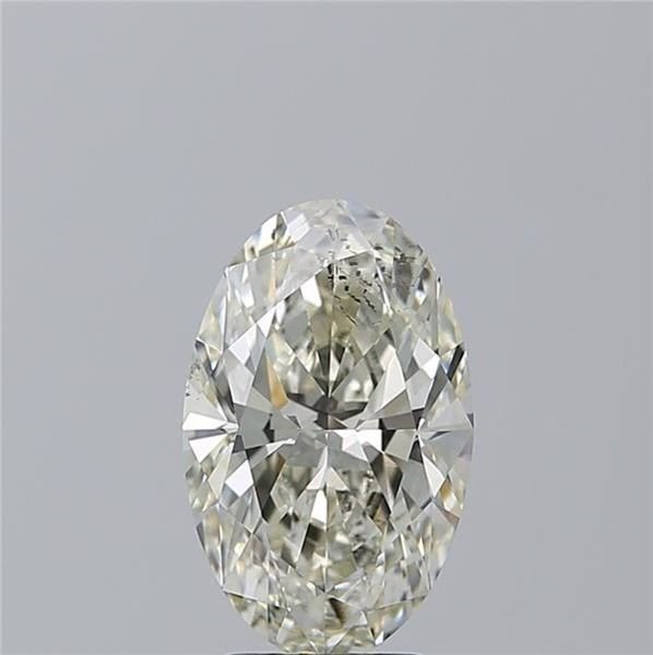 3.02ct K SI2 Rare Carat Ideal Cut Oval Diamond