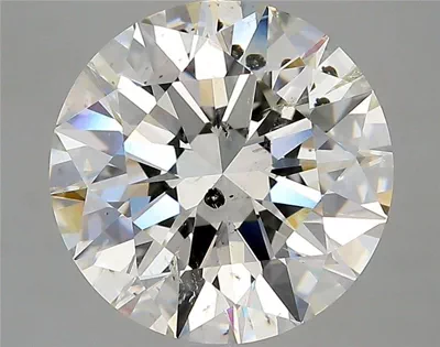 5.07ct I SI2 Rare Carat Ideal Cut Round Diamond