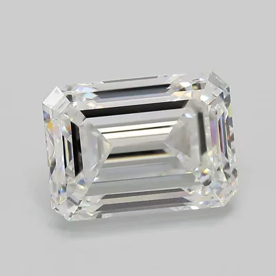5.44ct F VVS2 Very Good Cut Emerald Lab Grown Diamond