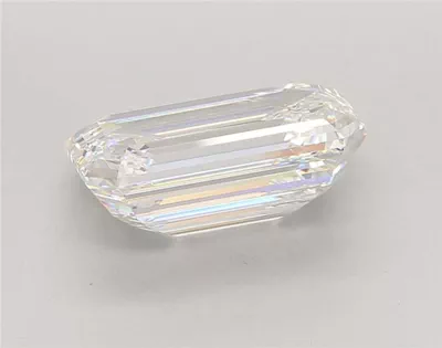 5.02ct F VVS2 Rare Carat Ideal Cut Emerald Lab Grown Diamond