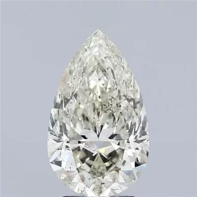 3.02ct K SI2 Rare Carat Ideal Cut Pear Diamond