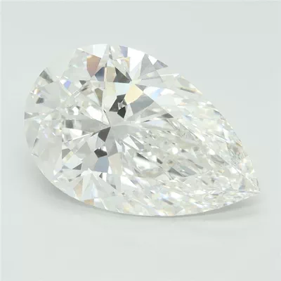 7.07ct F VVS2 Rare Carat Ideal Cut Pear Lab Grown Diamond