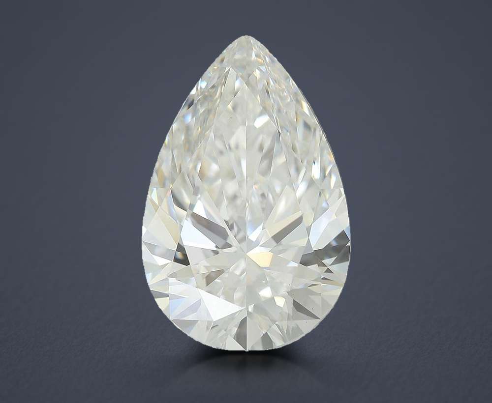 5.63ct F VS1 Rare Carat Ideal Cut Pear Lab Grown Diamond