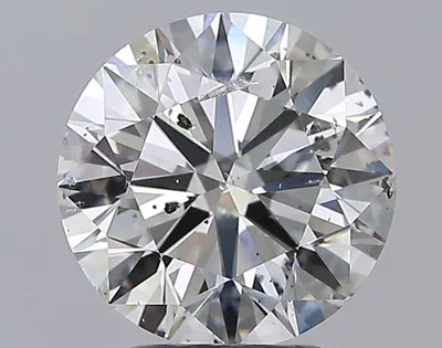 3.01ct E SI2 Rare Carat Ideal Cut Round Diamond
