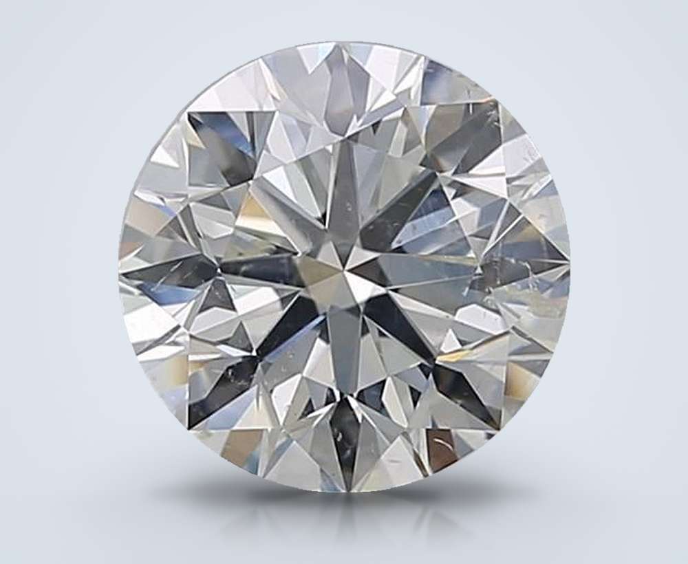 3.01ct I SI2 Rare Carat Ideal Cut Round Diamond