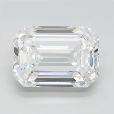 3.08ct F VVS2 Rare Carat Ideal Cut Emerald Lab Grown Diamond