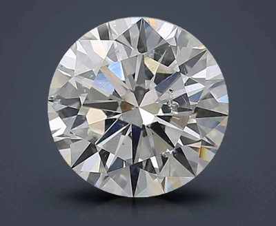 3.01ct I SI2 Rare Carat Ideal Cut Round Diamond