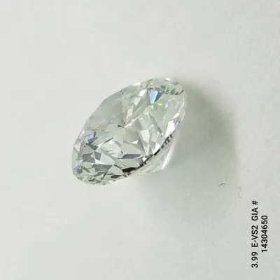 3.99ct E VS2 Very Good Cut Round Diamond