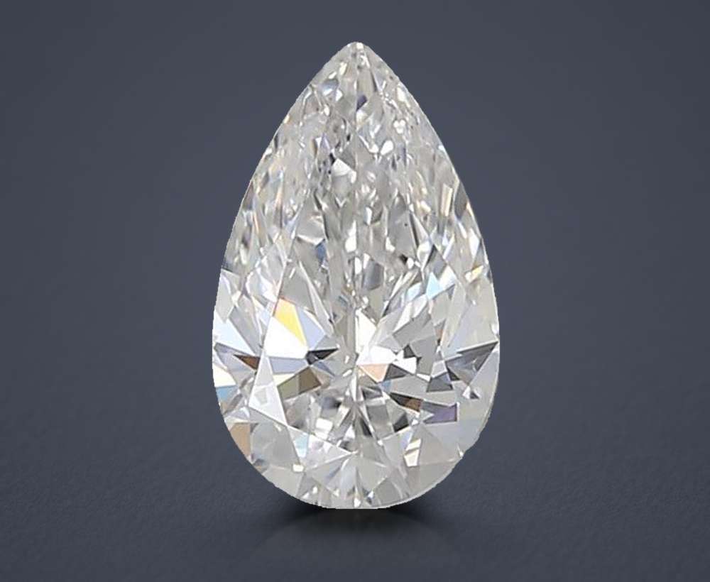 0.95ct D VS1 Rare Carat Ideal Cut Pear Lab Grown Diamond