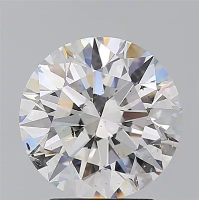 3.02ct E SI2 Rare Carat Ideal Cut Round Diamond
