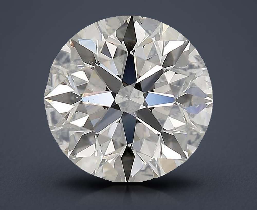 3.08ct F SI1 Rare Carat Ideal Cut Round Diamond