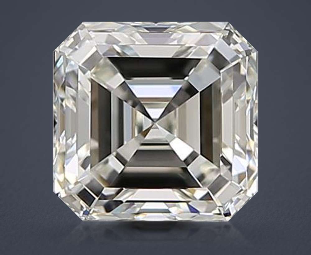 1.01ct H VS1 Rare Carat Ideal Cut Asscher Diamond
