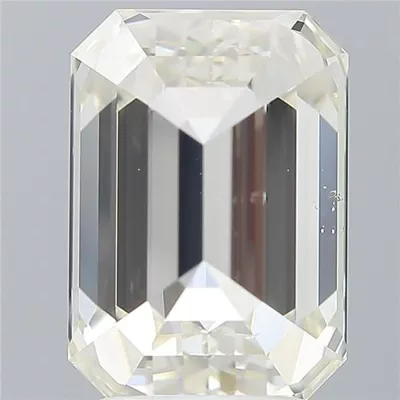 3.60ct I SI1 Rare Carat Ideal Cut Emerald Diamond
