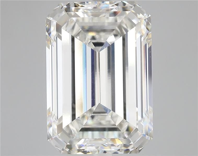 16.25ct F VVS2 Very Good Cut Emerald Lab Grown Diamond