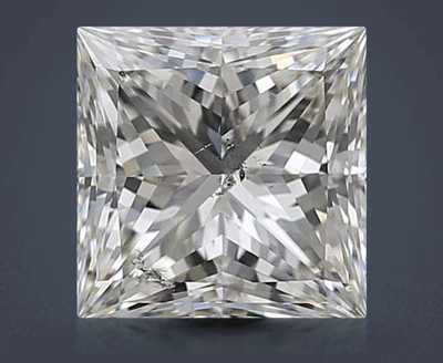 2.20ct H SI2 Rare Carat Ideal Cut Princess Diamond