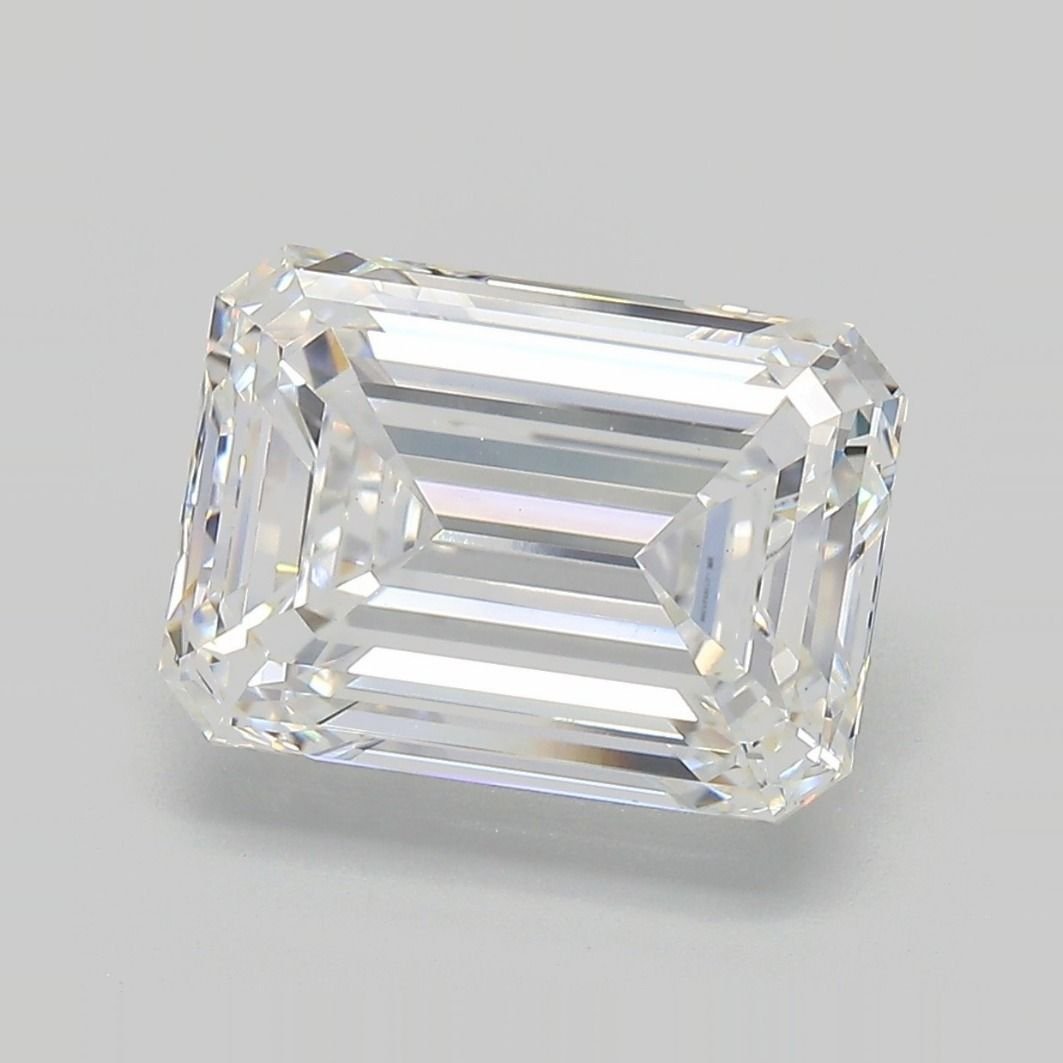 5.57ct E VS1 Rare Carat Ideal Cut Emerald Lab Grown Diamond