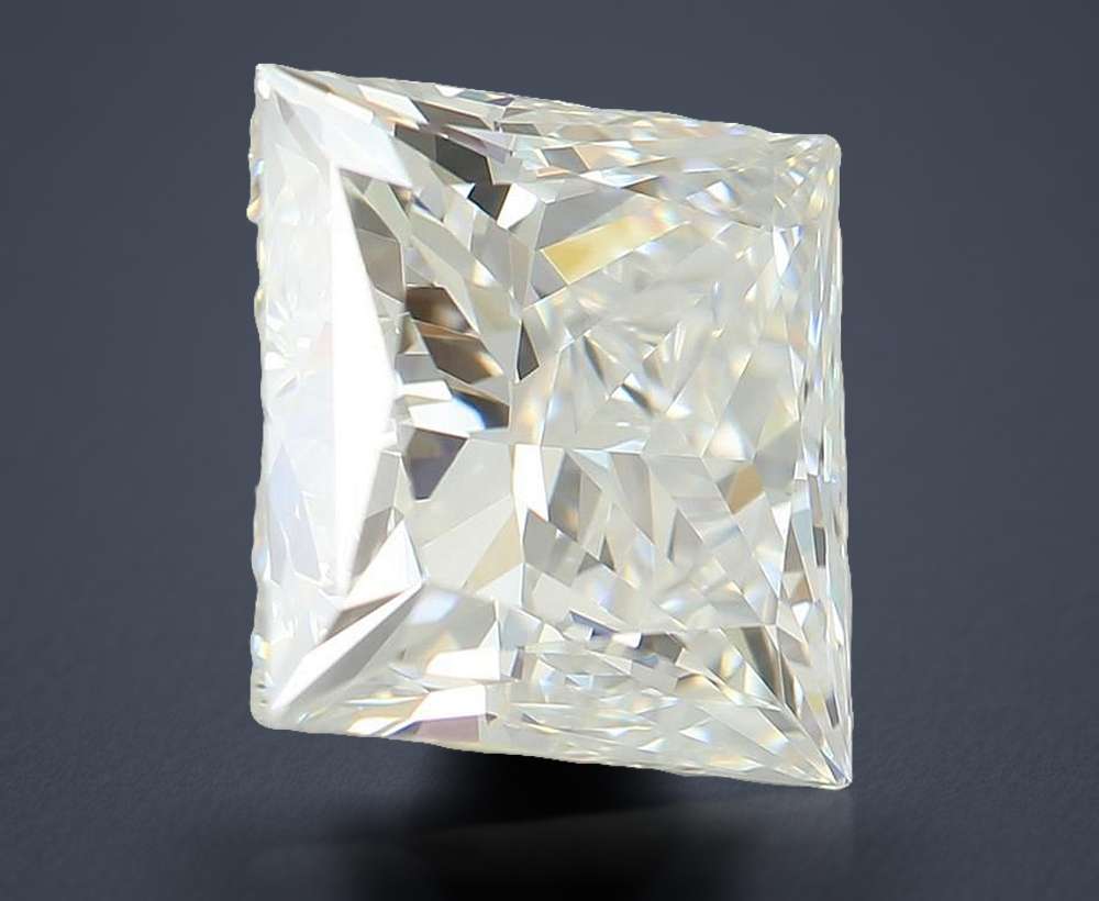 4.04ct E VVS2 Rare Carat Ideal Cut Princess Lab Grown Diamond