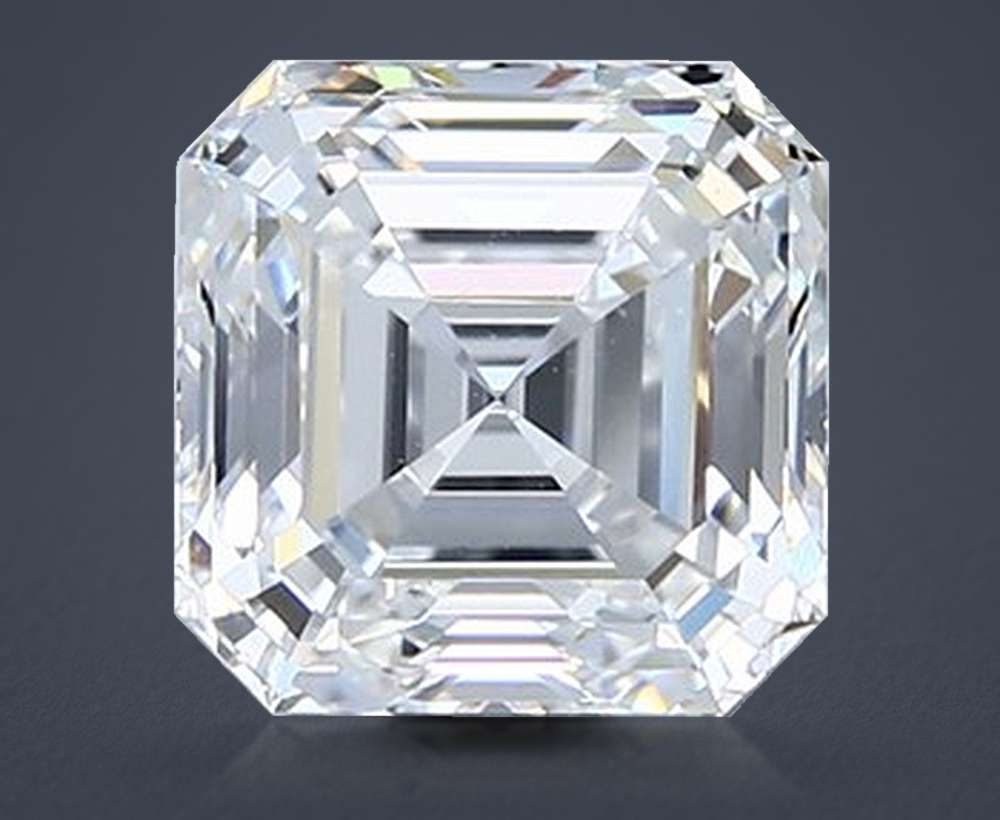2.51ct D VS2 Rare Carat Ideal Cut Asscher Diamond