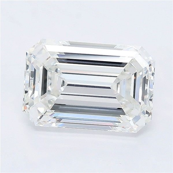5.08ct F VVS2 Rare Carat Ideal Cut Emerald Lab Grown Diamond
