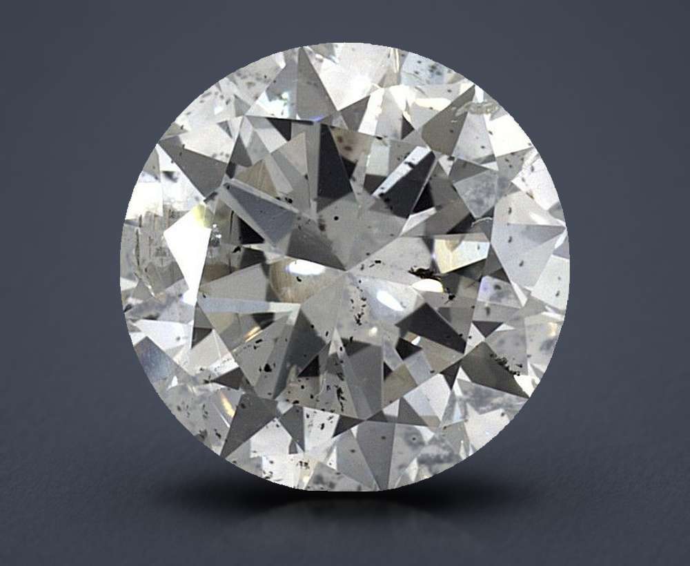 3.02ct F SI2 Very Good Cut Round Diamond