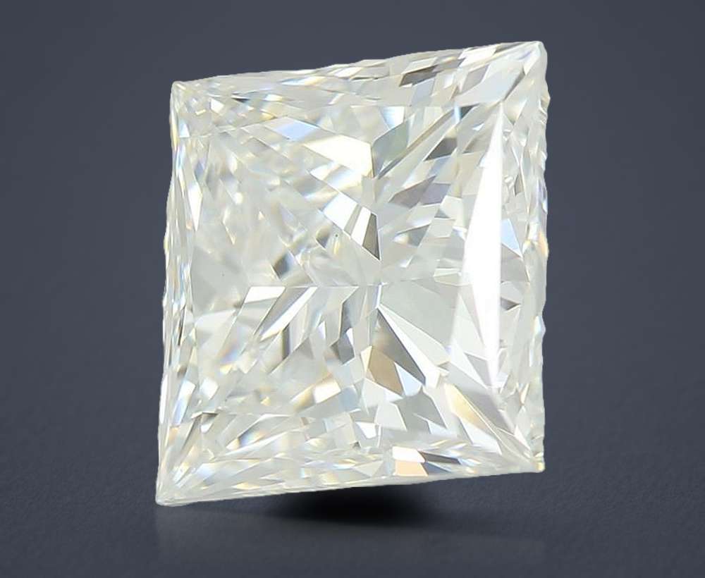 4.00ct F VVS2 Rare Carat Ideal Cut Princess Lab Grown Diamond