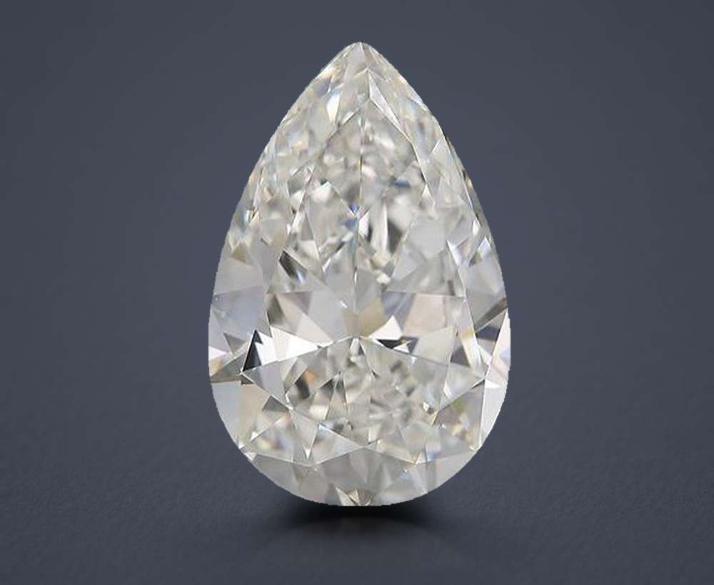 6.02ct H VS1 Rare Carat Ideal Cut Pear Diamond