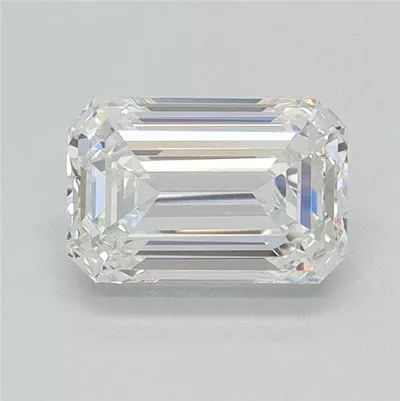 3.66ct F VS1 Rare Carat Ideal Cut Emerald Lab Grown Diamond