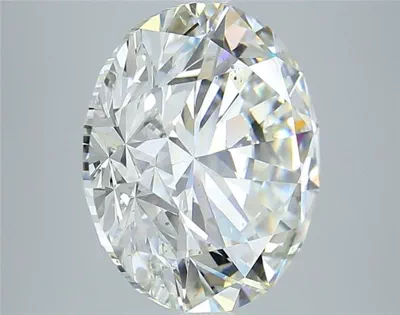 7.01ct I SI2 Rare Carat Ideal Cut Round Diamond
