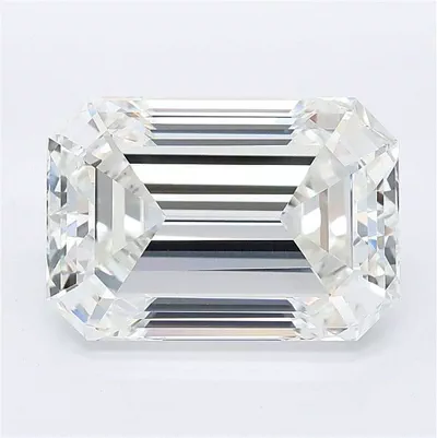 7.04ct F VVS2 Rare Carat Ideal Cut Emerald Lab Grown Diamond