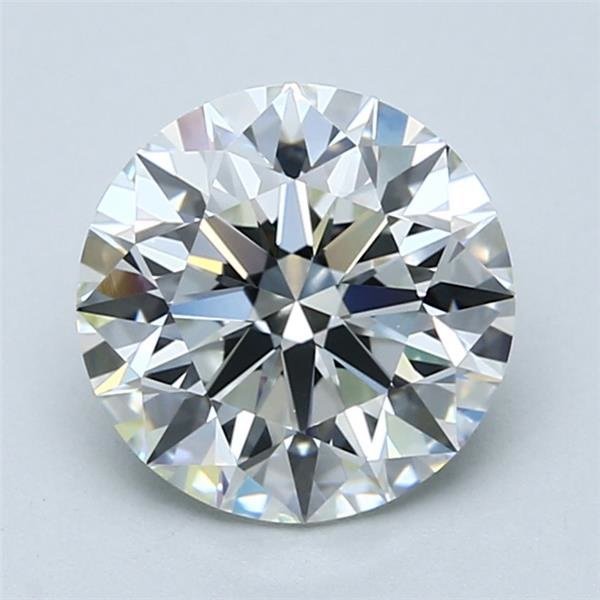 2.43ct F VVS2 Rare Carat Ideal Cut Round Diamond