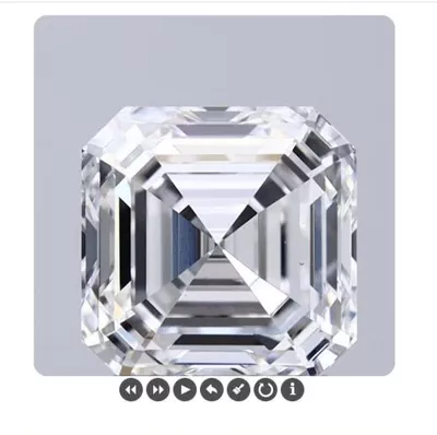 2.06ct D VS1 Rare Carat Ideal Cut Asscher Lab Grown Diamond