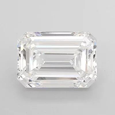 3.10ct E VS1 Rare Carat Ideal Cut Emerald Lab Grown Diamond