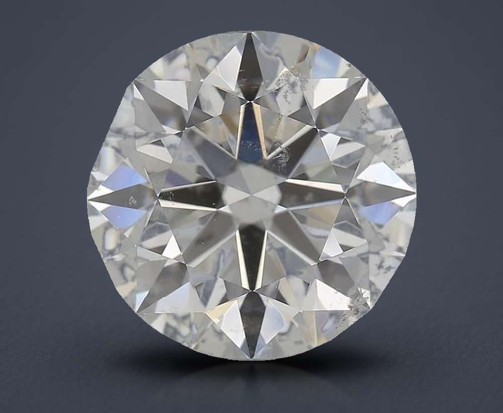 4.04ct F SI2 Rare Carat Ideal Cut Round Diamond