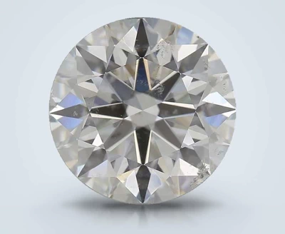 4.04ct F SI2 Rare Carat Ideal Cut Round Diamond