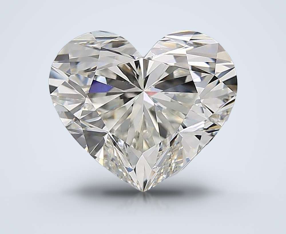 4.53ct I VS2 Rare Carat Ideal Cut Heart Diamond