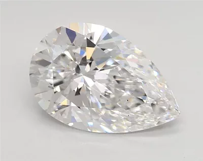 3.02ct E VS2 Rare Carat Ideal Cut Pear Lab Grown Diamond