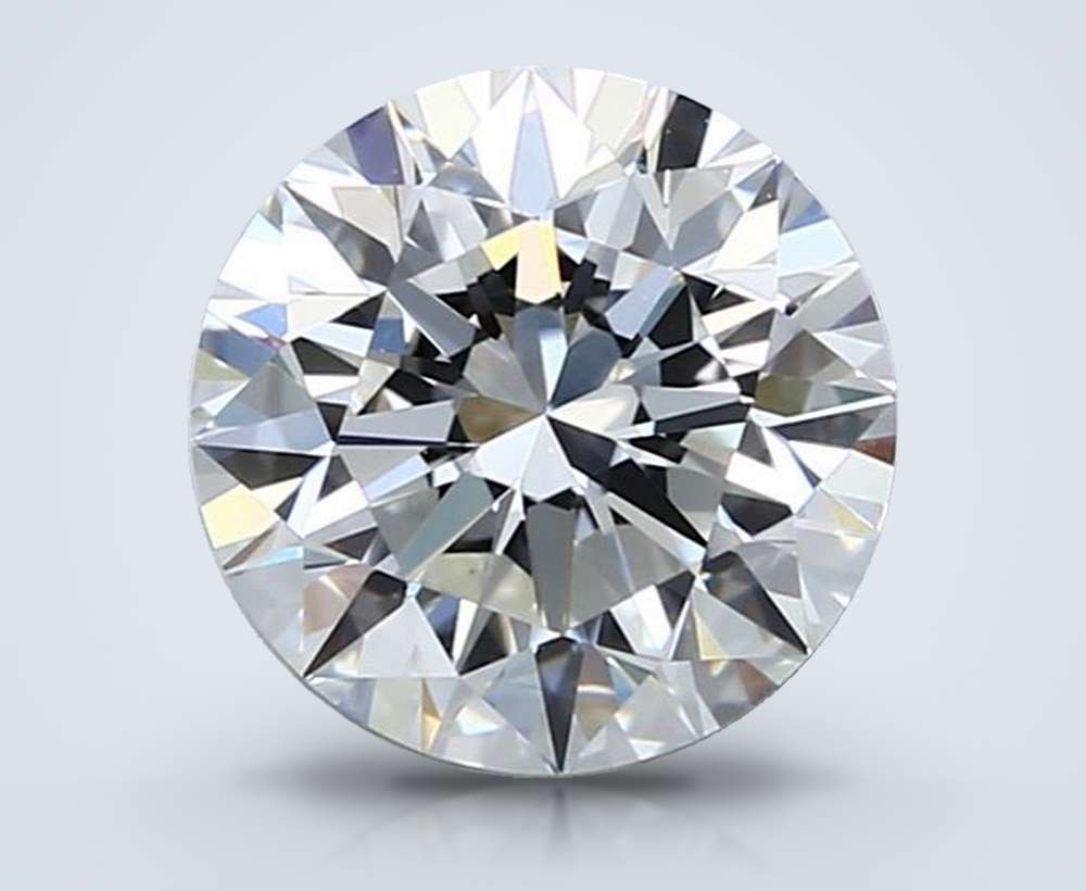 2.18ct H VVS2 Rare Carat Ideal Cut Round Diamond